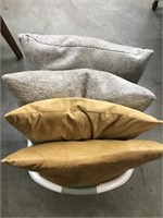Bin of 4 Large Decorative Pillows