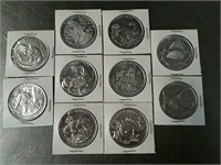 Collection of dinosaur coins