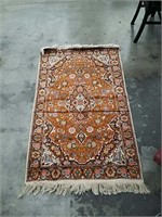 Antique Iranian Persian silk rug (5x3ft)