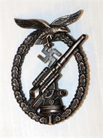 German WWII Luftwaffe Flak Artillery Badge