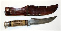 Soligen Edge Brand Buffalo Skinner Knife w Sheath