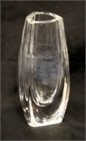 Signed Bacarrat Crystal Flower Vase