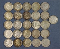 (26) Unsorted 90% Silver Roosevelt Dimes
