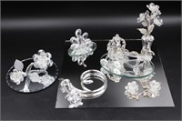Assorted Crystal and Blown Glass Figurines
