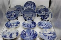 12 Delft Plates Months of the Year
