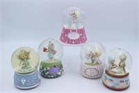 5 Precious Moments Water Globes