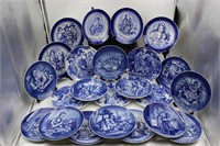Blue and White Holiday Plates