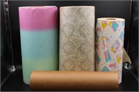 4 Rolls Vintage retail Wrapping Paper