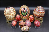 Traditional Russian Pysanka 3 Ostrich & 7 Goose