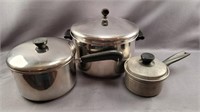 Assorted Kitchen Pots with Lids 3pc