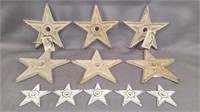 Assorted Iron Stars 11pc