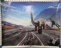 Dinosaur on the Highway Poster