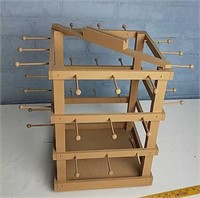 Rotating Wood Display Rack, 19 in Square, 17 in