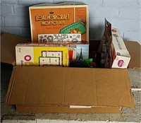Box of Children Items, Face Makeup, Games.