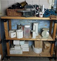 3 Shelves of Items, Approx. 15 Ceramic Molds,