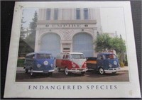 Volkswagen Bus Endangered Species Poster