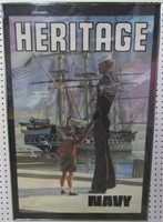 Heritage Framed Navy Recruitment Poster