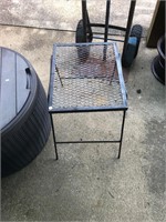 Black Wrought Iron End Table