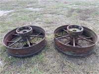 pair of 17 in steel wheels