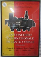 2001 Verona Italy Music festival Framed Poster