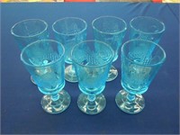 7 BLUE STEM GLASSES 6 X 3
