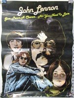 Vintage John Lennon Give Peace a Chance Poster