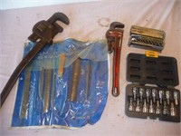 Pipe wrenches and tools