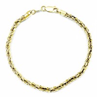 Designer Heavy Rope 14k Yellow Gold Bracelet
