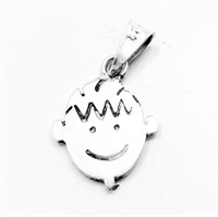 Artisan Handwrought Silver Little Boy Pendant