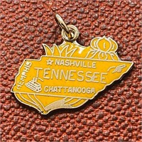 Silver & Enamel "TENNESSEE" State Charm