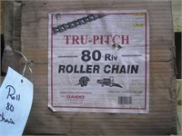 NEW ROLL OF #80 ROLLER CHAIN
