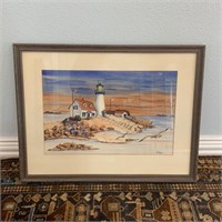 Charles Wentworth Watercolor "Offshore Seaside"