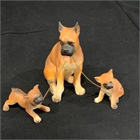 Lot of 3 Boxer Figurines