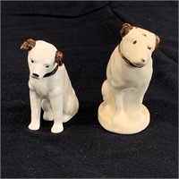 Set of 2 Porcelain RCA Dog Figurines