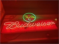 Neon 4' Budweiser Sign