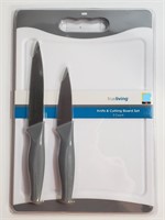 TRUELIVING KNIFE & CUTTING BOARD SET 11.5 X 8"
