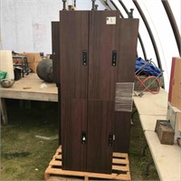 Set Of 4 Wooden Lockers  Wood Look