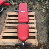 Red Weight Bench With Inclines