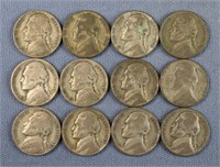 Group of 12 Silver War Nickels
