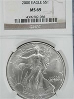 2000 Eagle Silver Dollar
