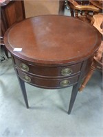 Leather top Drum table
