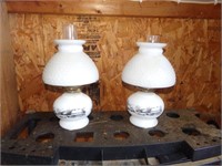 CURRIER & IVES OIL LAMPS