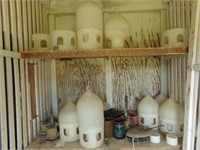 LARGE LOT PIGEON FEEDERS-MISC