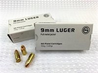 100rds of 9mm FMJ ammo 115gr