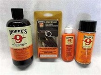 Lot of Hoppes gun cleaning supplies