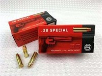 100rds of .38 Special ammo by Geco 158gr FMJ