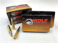 100rds of .223 by Wolf Gold 55gr FMJ