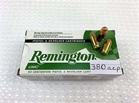 50rds of .380 auto by Remington 95gr FMJ
