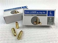 100rds of 9mm by SVT 124gr FMJ