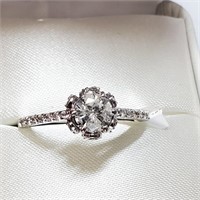 $7200 14K  Diamond(0.65ct) Diamond(0.25ct) Ring